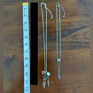 Feather Necklace Duo